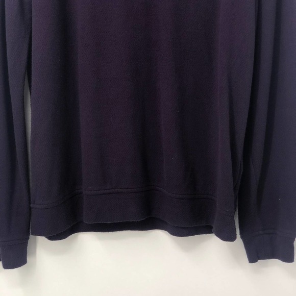 Ted Baker Rib Knit Sweater Mock Neck 1/4 Zip Up Long Sleeve Pocket Purple Size 4 - Picture 3 of 10
